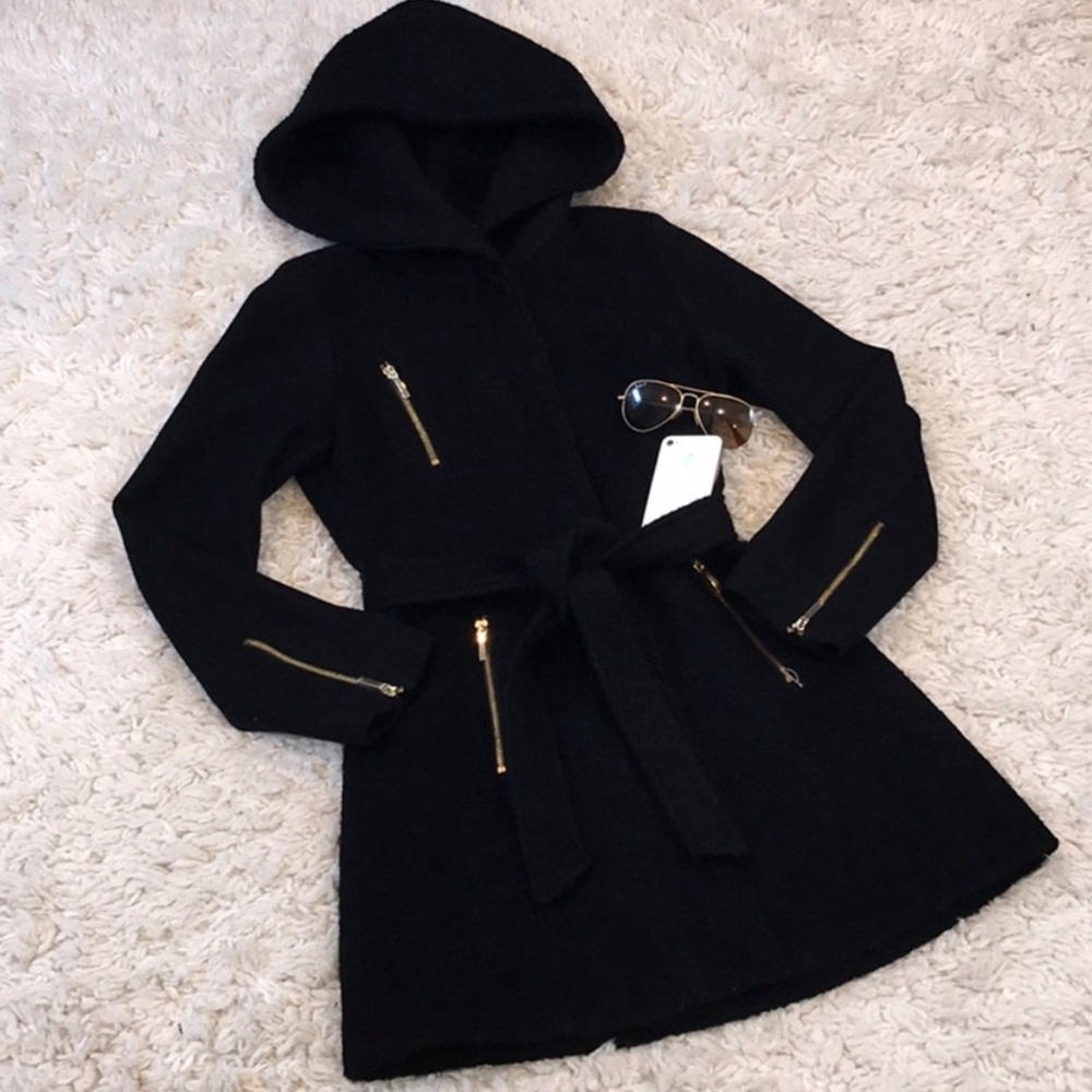 Laundry by Shelli Segal Hooded Wool Trench Coat